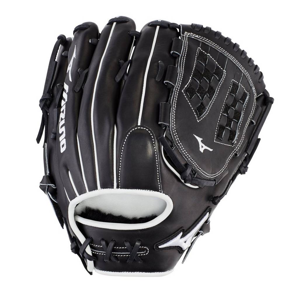 Womens Mizuno Pro Select Fastpitch 12.5" Softball Gloves Black Philippines (FYDHQR560)